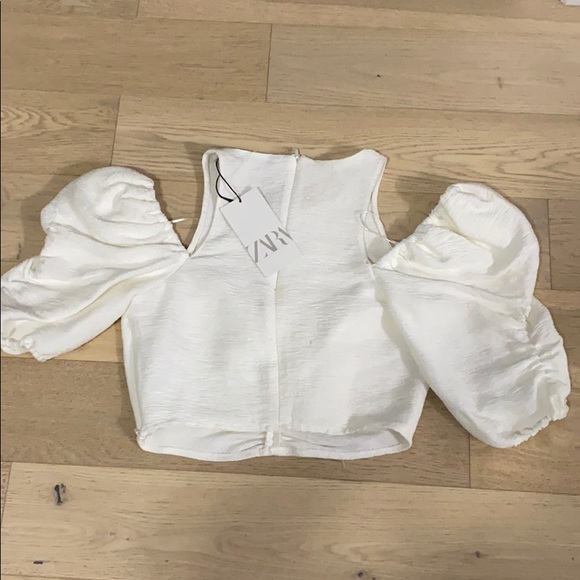 White Open Shoulder Zara Top - Picture 2 of 3